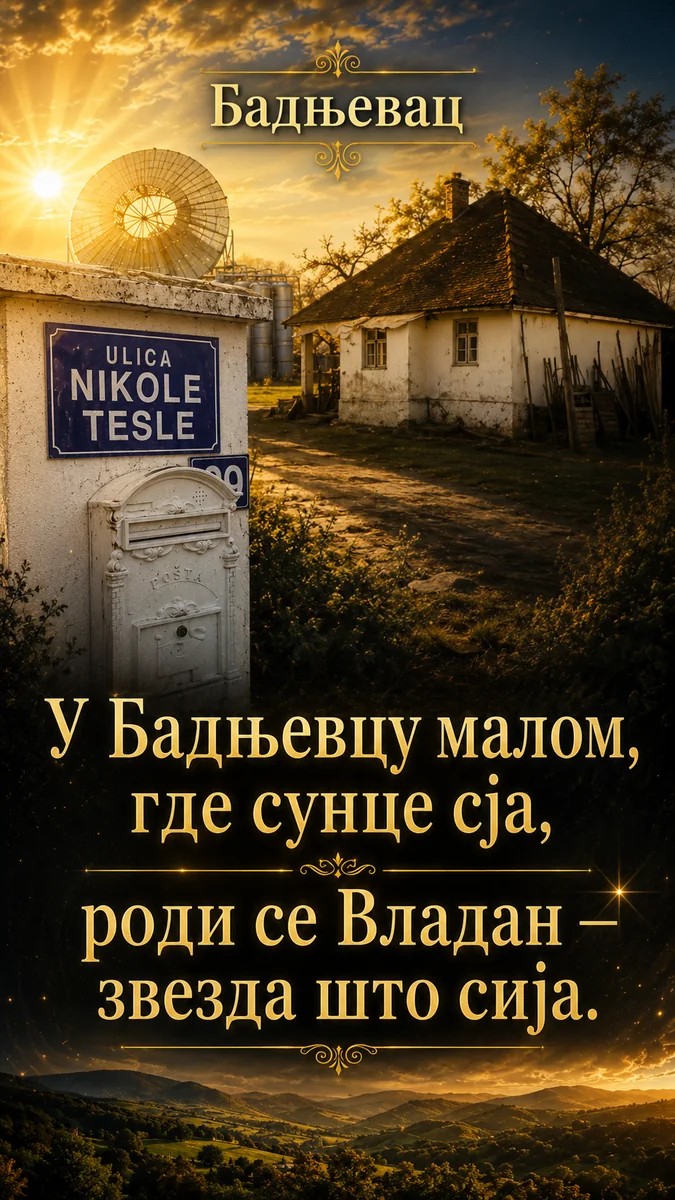 Badnjevac u zlatnom sjaju · umetnička ilustracija